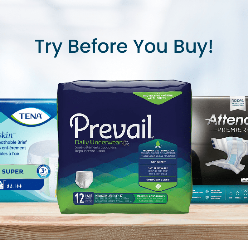 Prevail Per-Fit 360° Daily Briefs Adult Diapers with Tabs, Size 2 (45-62  in.), Maximum Plus - 72 / Case